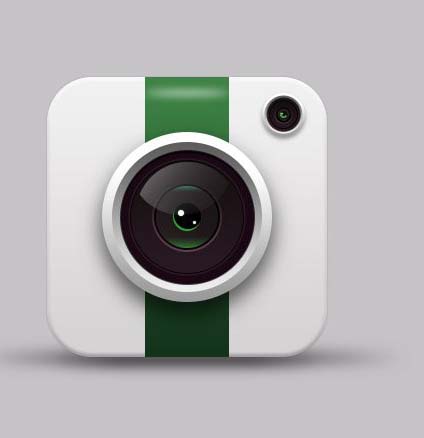 ps绘制立体的相机图标，ps图层样式绘图教程