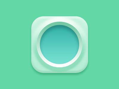 ps怎么设计一款粉绿色舒适主题风格的时钟图标?