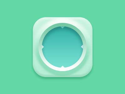 ps怎么设计一款粉绿色舒适主题风格的时钟图标?