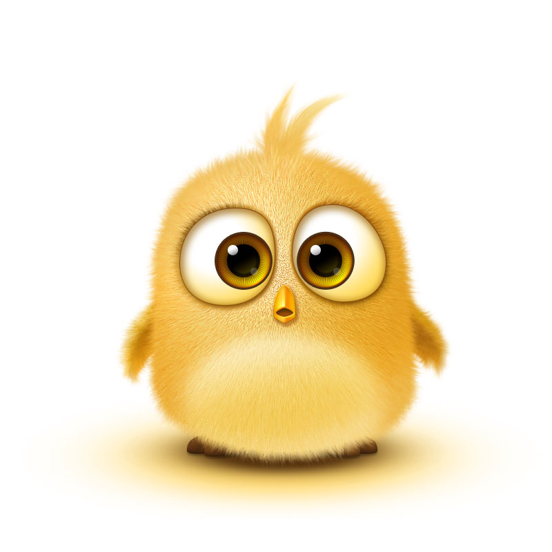 ps画出一只萌萌的愤怒的小鸟教程，PS卡通画设计