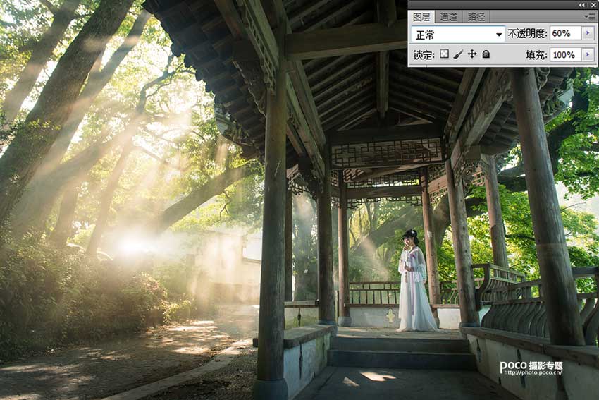 ps后期调出大光比的古风人像大片教程