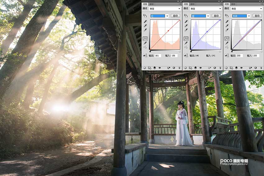 ps后期调出大光比的古风人像大片教程
