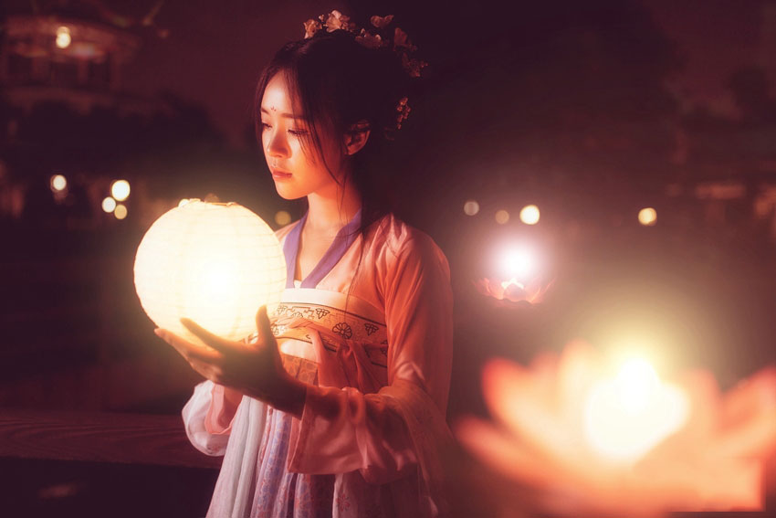 LR+PS后期打造唯美古风夜景人像教程