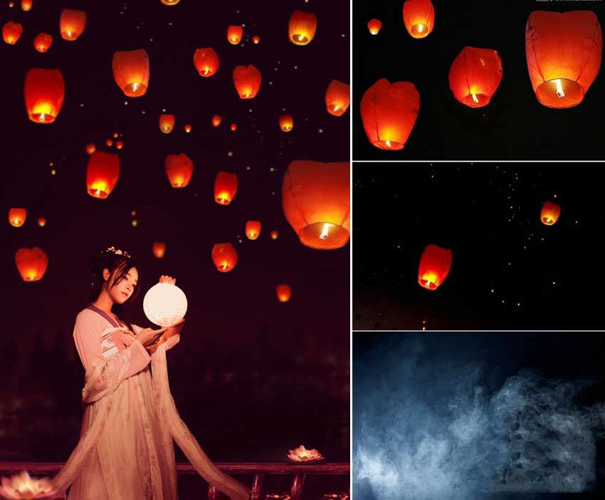 LR+PS后期打造唯美古风夜景人像教程