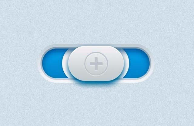 ps怎么制作一款立体滑动的UI按钮?