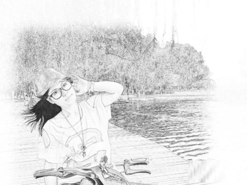 ps把人物图片做成素描效果教程