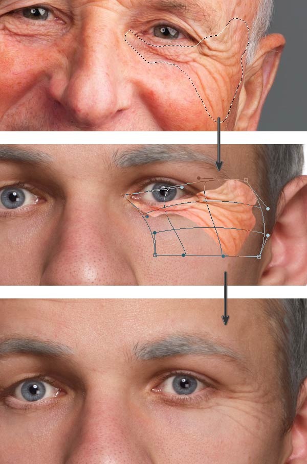 ps怎样给年轻人添加皱纹变成老年人效果?ps人物变老详细制作教程