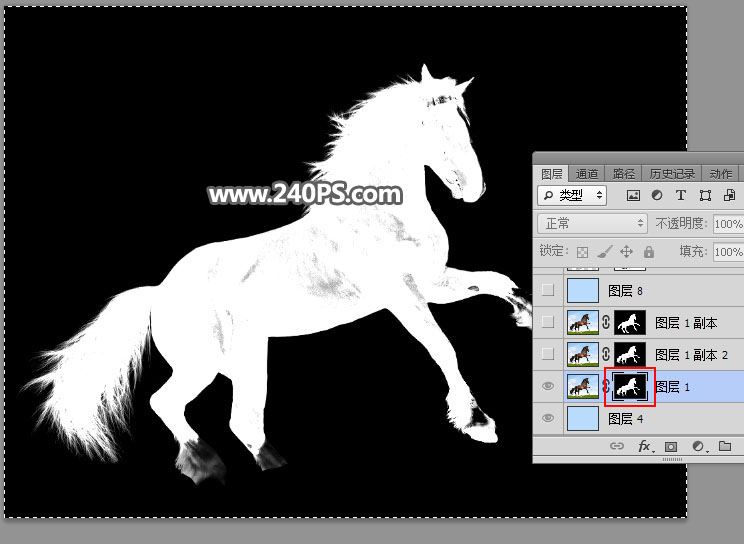 ps完美抠图快速抠出在草原上飞奔的骏马图片教程
