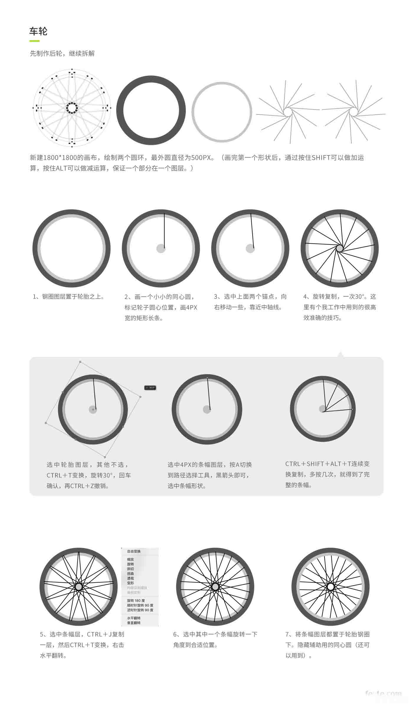 ps鼠绘可爱的卡通插画自行车