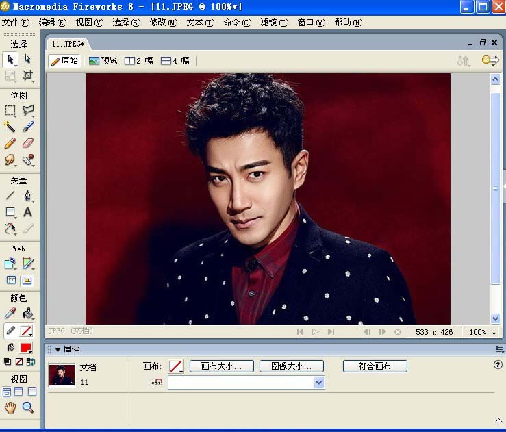 Fireworks美颜教程，FW照片美颜效果教程