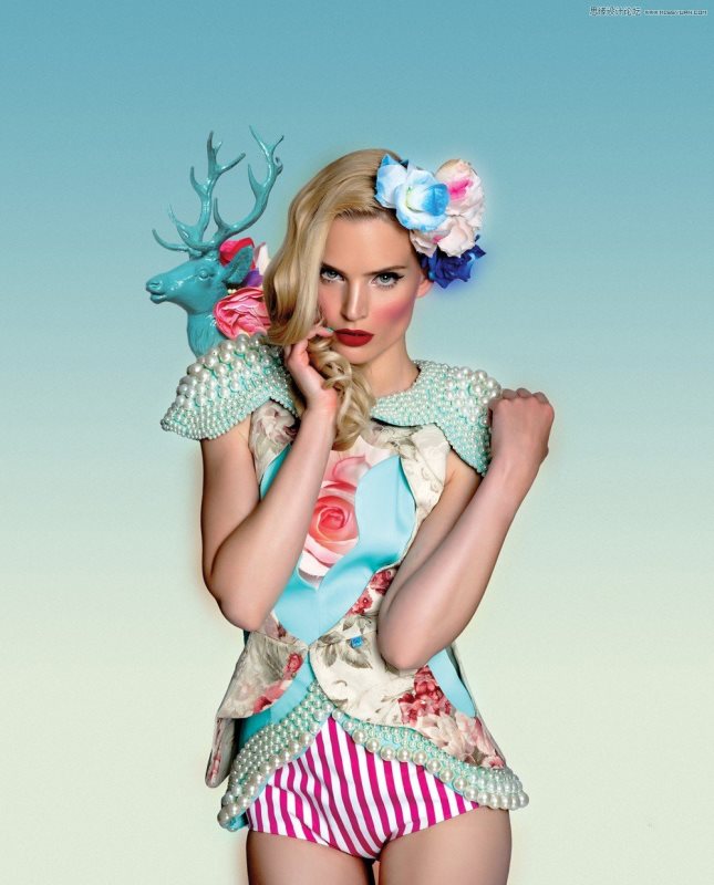 Photoshop设计3d立体时尚的人物杂志海报教程