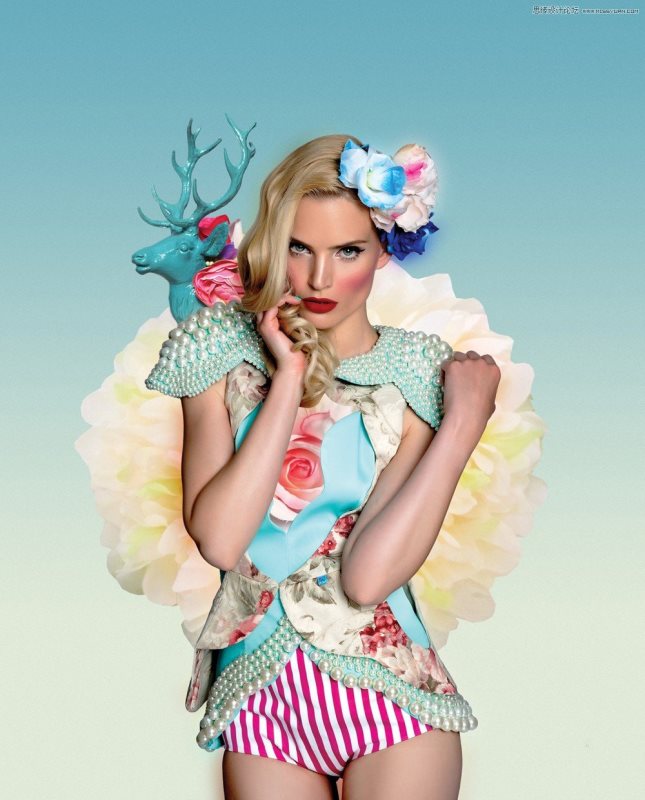 Photoshop设计3d立体时尚的人物杂志海报教程