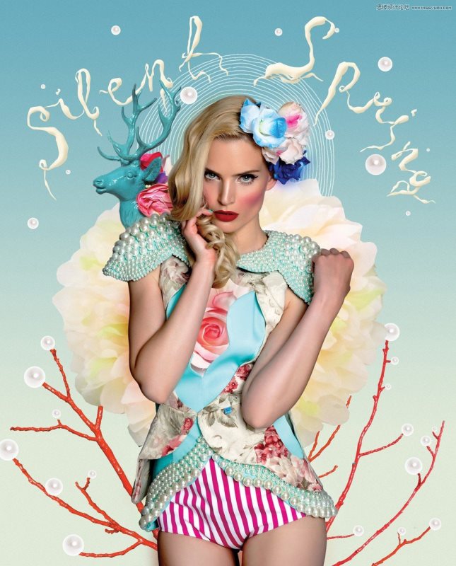 Photoshop设计3d立体时尚的人物杂志海报教程