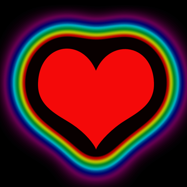 PS作外发光并跳动的心形,PS制动彩色动图教程