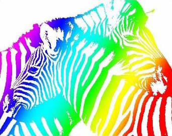 PS快速制作彩虹色斑马,ps斑马的画法