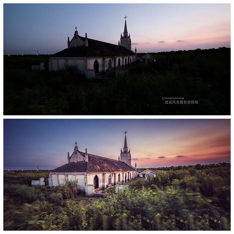 PS给建建筑风景照调制出大片效果