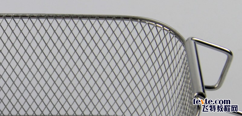 PS钢笔工具5分钟扣出不锈钢细网格篮