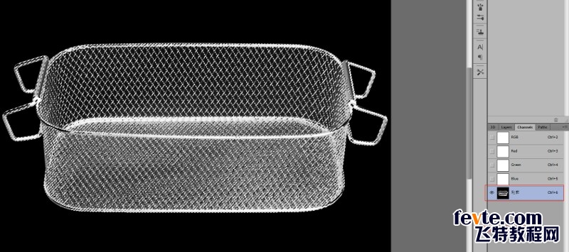 5分钟快速扣出不锈钢细网格篮 57自学网 PS入门实例教程