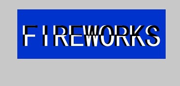 Fireworks制作漂亮的立体黑白字