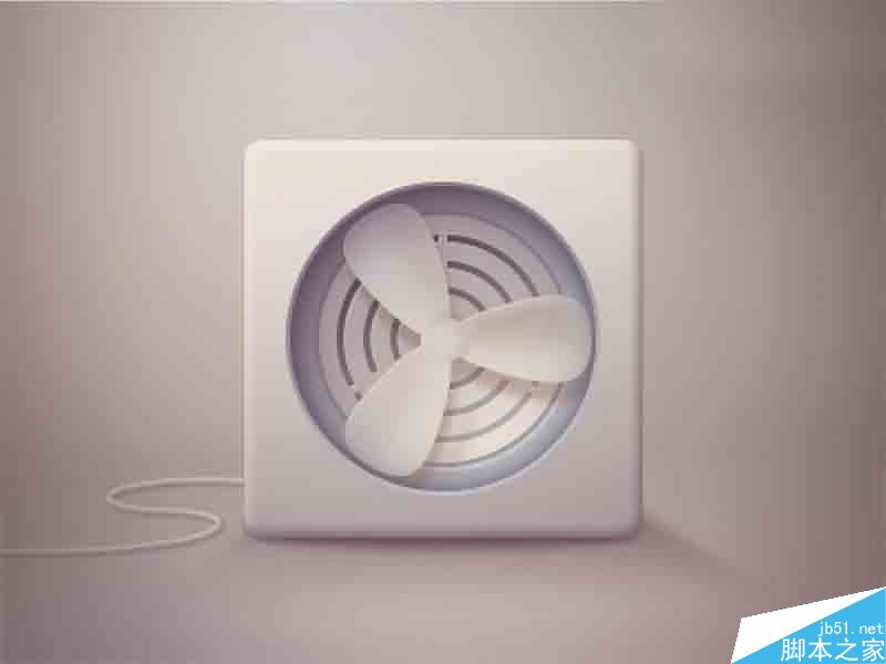 Photoshop绘制立体拟物风扇图标