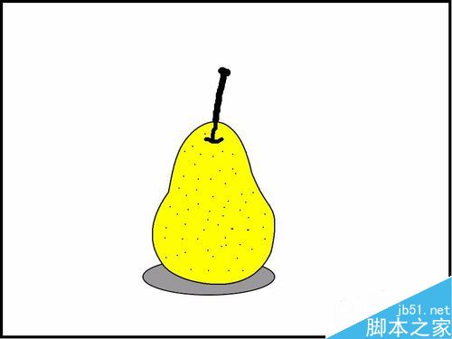 用photoshop绘制简笔画梨教程,PS画逼真水果雪梨案例