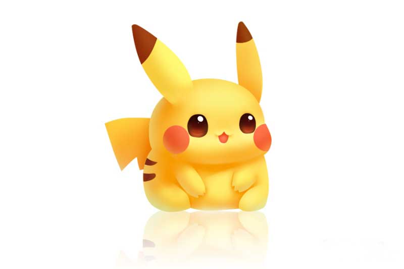 PS鼠绘皮卡丘教程，PS通卡画教程