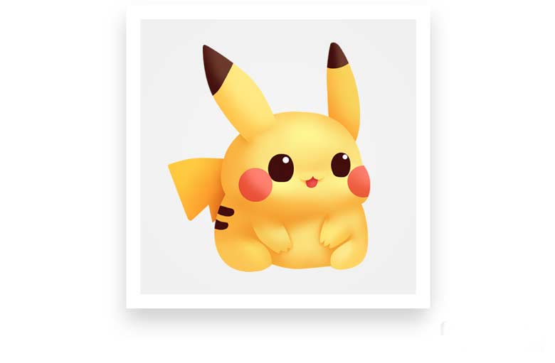 PS鼠绘超可爱的卡通角色皮卡丘