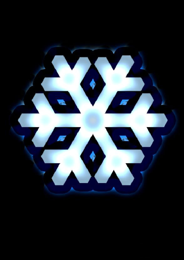 ps设计特效雪花蓝色光焰背景图教程