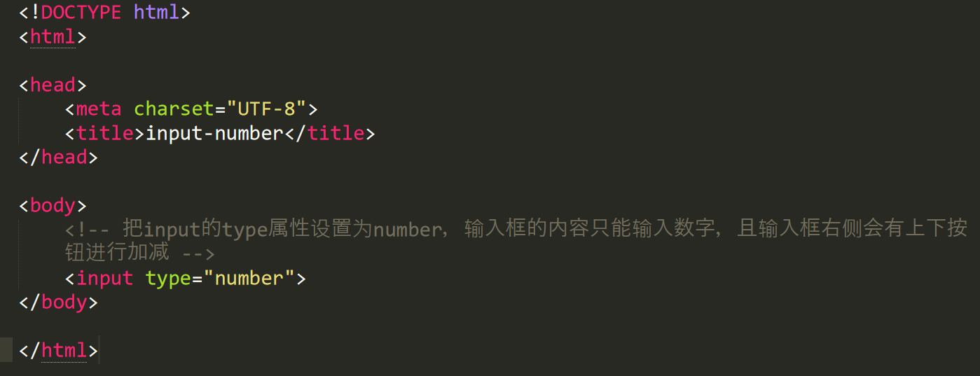 6-4 input标签中的数字框number类型