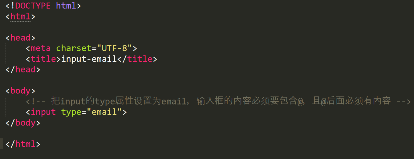6-6 input标签中的邮箱框email类型