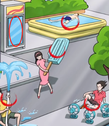 爆梗找茬王避暑妙招怎么通关图1