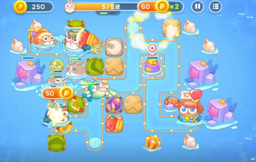 保卫萝卜4海的闺女第63关攻略