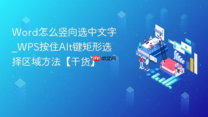 word怎么竖向选中文字_wps按住alt键矩形选择区域方法【干货】