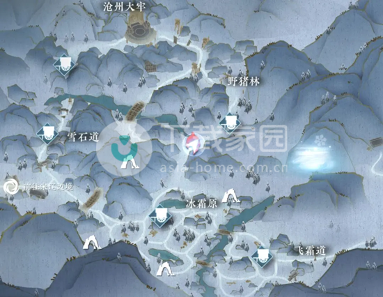 逆水寒手游沧州山洞及野怪位置介绍