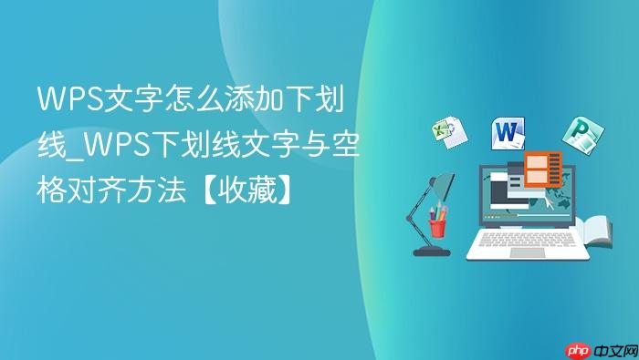 wps文字怎么添加下划线_wps下划线文字与空格对齐方法【收藏】