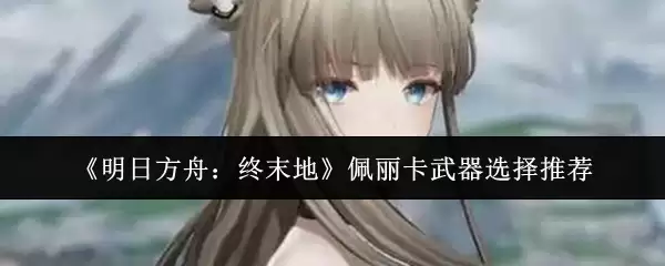 明日方舟终末地佩丽卡武器选择推荐指南